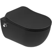 Kale Zero 2.0 Smart Asma Klozet Taharet Musluğu Entegre/Sıcak-Soğuk+Ultra Slim Smart Kapak Mat Siyah - 310201100273 - Entegre Ara Musluklu Klozet
