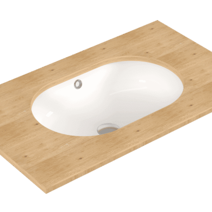 Serel Luna Tezgah Altı Oval Lavabo 38x55 - 0571DSS110H - Tezgah Altı Hilton Lavabo