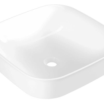 Serel Nita Köşeli Minimal Batarya Deliksiz Lavabo 46x46 cm - 2017DxS110H - Tezgah Üstü Lavabo