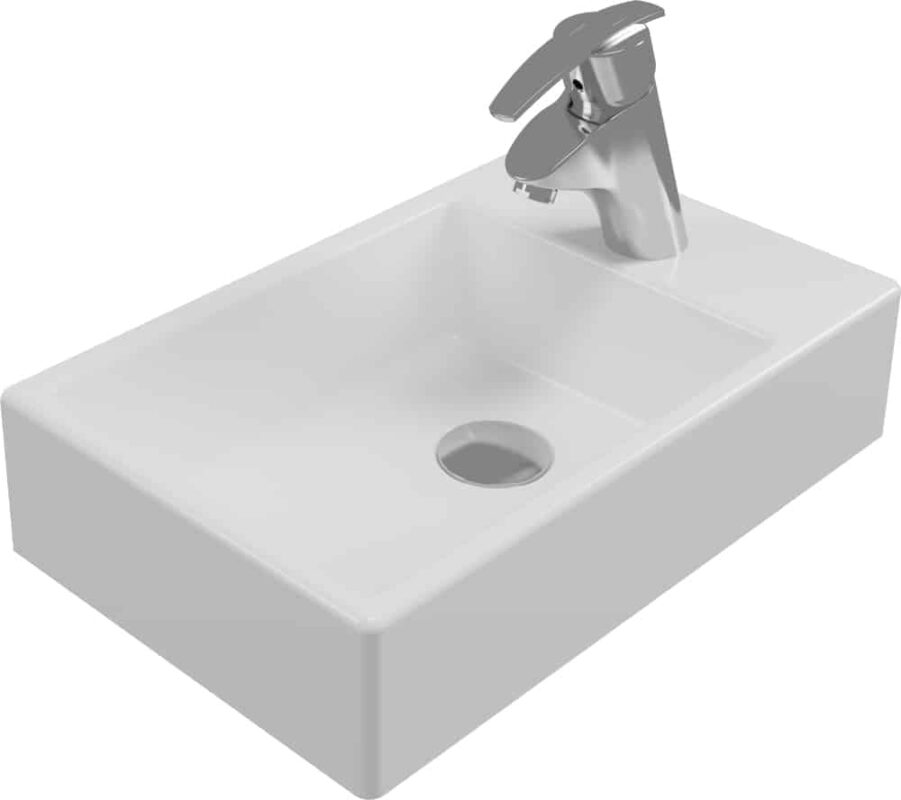 Serel Tezgah Üstü Dikdörtgen Lavabo 28x45 - 2049TxS110H - Tezgah Üstü Lavabo
