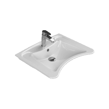 Turkuaz Bedensel Engelli Lavabo 60x49,5