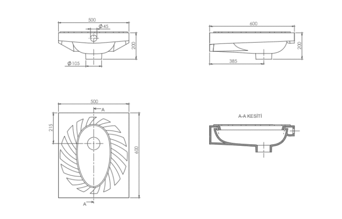 Turkuaz City Çevre Yıkamalı Hela Taşı 50 x 60 cm