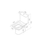 Turkuaz Duru Klozet + Bella Rezervuar (Duru Yavaş Kapanan PP Klozet Kapağı, Damla Çift Kademeli İç Takım Dahil)