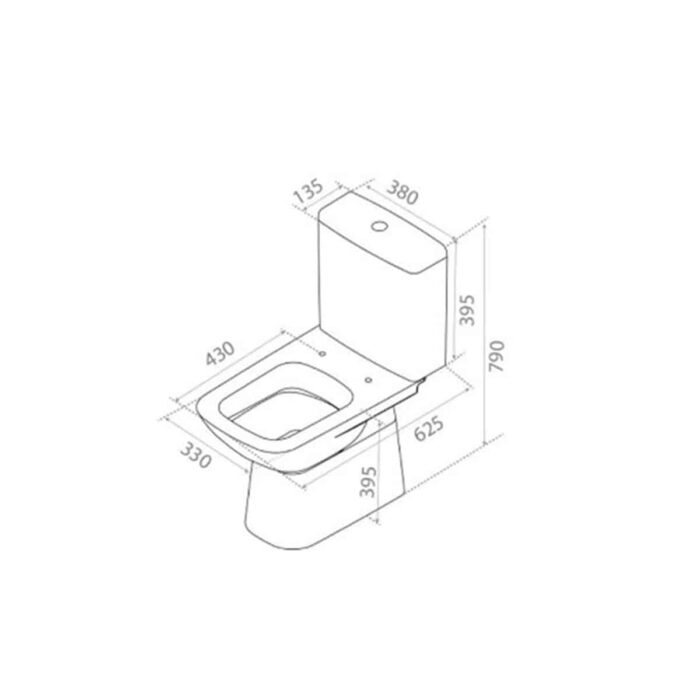Turkuaz Duru Klozet + Bella Rezervuar (Duru Yavaş Kapanan PP Klozet Kapağı, Damla Çift Kademeli İç Takım Dahil)