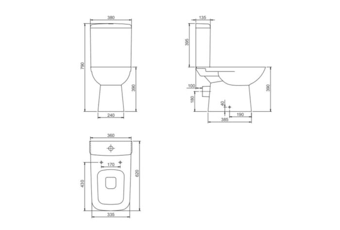Turkuaz Duru Klozet + Bella Rezervuar (Duru Yavaş Kapanan PP Klozet Kapağı, Damla Çift Kademeli İç Takım Dahil)
