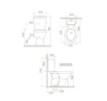 Turkuaz Lila Takım Klozet + Rezervuar