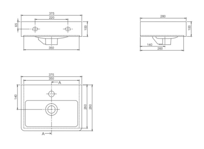 Turkuaz Mini Lavabo 28 x 37 cm - TB014D12U003Y01101 - Mini Lavabo - 2