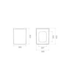 Turkuaz Mona Slim Yavaş Kapanır Duroplast Klozet Kapağı - SC00601S50002931 - Klozet Kapağı - 1