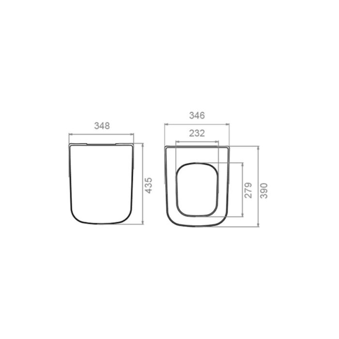 Turkuaz Noura Slim Yavaş Kapanır Duroplast Klozet Kapağı - SC00401S50002931 - Klozet Kapağı - 1