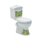 Turkuaz Yumurcak Klozet+Rezervuar+Kapak İç Takımı Dahil Arkadan Çıkışlı