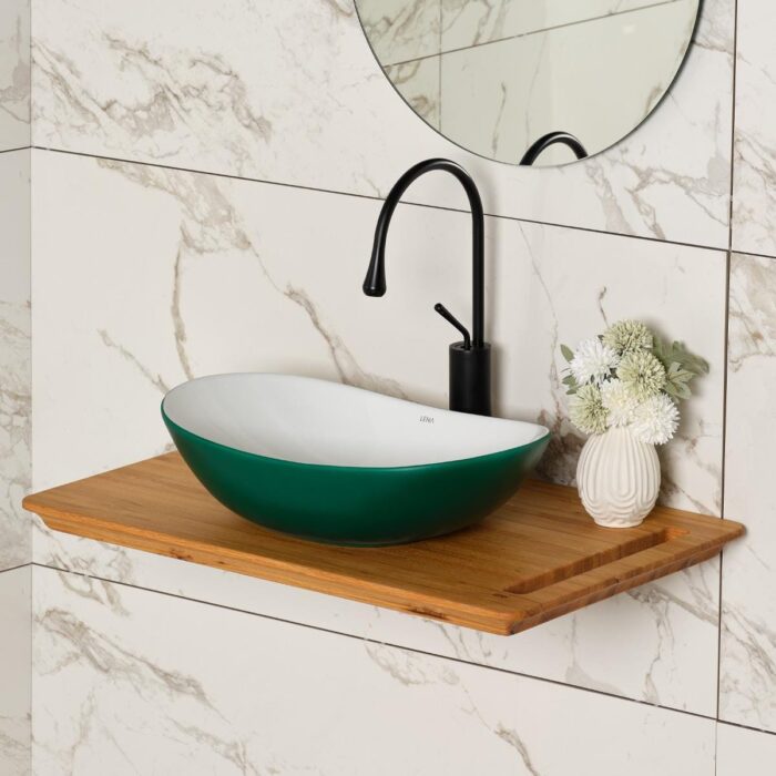 Lena EY-8000MY Tezgah Üstü Lavabo Yeşil - EY-8000MY - Tezgah Üstü Lavabo - 1