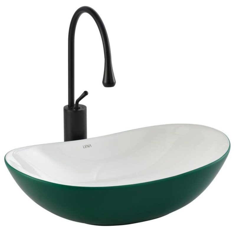 Lena EY-8000MY Tezgah Üstü Lavabo Yeşil - EY-8000MY - Tezgah Üstü Lavabo