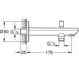 grohe eurosmart cosmopolitan hamami muslugu 13390000 3431 ankastre cikis ucu gagasi grohe eurosmart 1029661 28 B