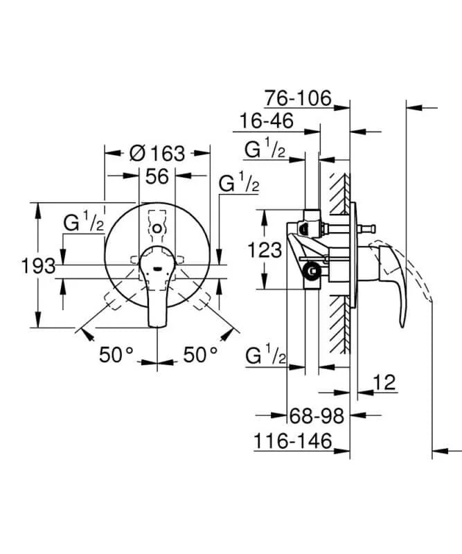 grohe eurosmart tek kumandali banyo bataryasi 33305003 tek govde lavabo bataryalari grohe 1028678 39 B