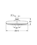 Grohe Tempesta 210 Tepe Duşu Tek Akışlı, 21 cm - 26410000 - Tepe Duşları - 1