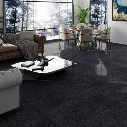 QUA Granit Seramik 60x120x0,7 Sg Noir Terrazzo Full Lap 1. Sınıf - S06MD415NRX10F0 - Duvar Seramikleri, Yer Seramikleri, Granit - Seramik