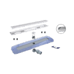 Borden Arya 60 cm Satin Düz Desenli İzolasyon Bantlı Duş Kanalı - ARYA.60.STN - Duş Kanalı ve Yer Sifonu - 1