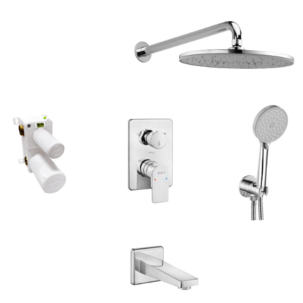 ECA Dalia Ankastre Duş Sistemi 3 Yollu Set - 102199771 - 102199771 - Ankastre Duş Setleri, İNDİRİMLİ FIRSAT ÜRÜNLERİ