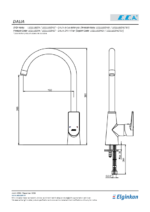 ECA Dalia Eviye Bataryası Kuğu Borulu - 102118354 - 102118354 - Mutfak Eviye Bataryası - 1