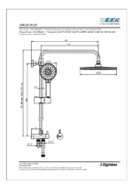 ECA Dalia Plus Teleskobik Kolonlu Duş Sistemi Mat Siyah Ø255 - 102158040C1 - 102158040C1 - Duş Paneli ve Kolonu, Yağmur Duş Sistemleri - 1