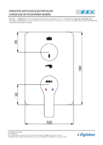ECA Luna Ankastre Banyo Bataryası Sıva Üstü 2 Yollu Altın - 102867236-Kde - 102867236-KDE - Ankastre Banyo Bataryası - 1
