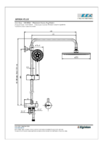 ECA Myra Plus Teleskobik Kolonlu Duş Sistemi Ø255 - 102158041 - 102158041 - Duş Paneli ve Kolonu, Yağmur Duş Sistemleri - 1