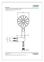 ECA Purity Plus Mafsallı Üst Takım 3F Mat Sy - 102117401C1 - 102117401C1 - Duş Başlığı El Duşu, Yağmur Duş Sistemleri - 1