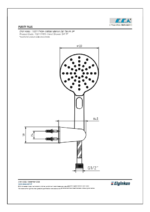 ECA Purity Plus Mafsallı Üst Takım 3F Pvc - 102117405 - 102117405 - Duş Başlığı El Duşu, Yağmur Duş Sistemleri - 1