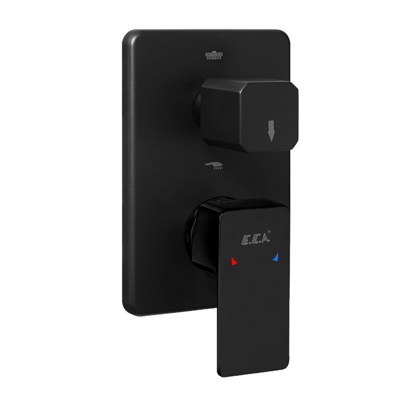 ECA Royal Ankastre Banyo Bataryası 2 Yollu Sıva Üstü Grubu Mat Siyah - 102167251C1-Kde - 102167251C1-KDE - Ankastre Banyo Bataryası