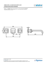 ECA Royal Ankastre Lavabo Bataryası 3 Delikli Duvardan L Çıkış Uçlu Mat Siyah - 102106667C1 - 102106667C1 - Ankastre Lavabo Bataryası - 1