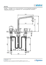 ECA Royal Ankastre Lavabo Bataryası 3 Delikli Tezgah Üstu Mat Siyah - 102105666C1 - 102105666C1 - Ankastre Lavabo Bataryası - 1