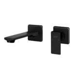 ECA Royal Ankastre Lavabo Bataryası Sıva Üstü Çift Rozet Mat Siyah - 102167621C1-Kk