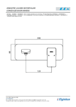 ECA Royal Ankastre Lavabo Bataryası Sıva Üstü Tek Rozet - 102167621-K