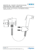 ECA Spiralli Taharet Musluğu Mat Siyah - 102111084C1