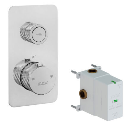 ECA Termostatik Ankastre Duş Bataryası Sıva Üstü -Altı 1 Yol - 102101401