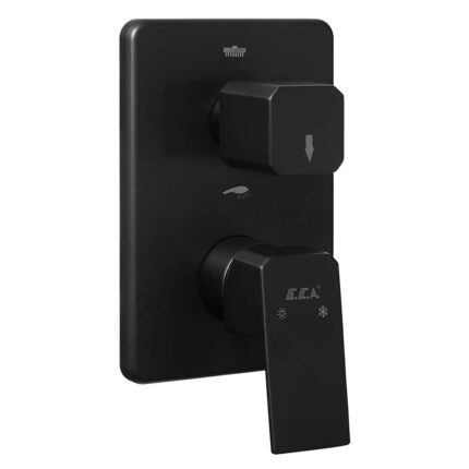 ECA Tiera Ankastre Banyo Bt.Sıva Üstü 2 Yollu Mat Siyah - 102167235C1-Kde - 102167235C1-KDE - Ankastre Banyo Bataryası