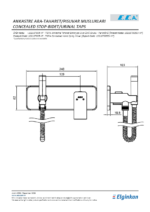 ECA Tiera Ankastre Taharet Bataryası Perlatorlu Sıva Üstü - 102167005-Kp - 102167005-KP - Taharetmatik - 1