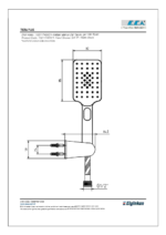 ECA Tiera Plus Mafsallı Üst Takım 3F Mat Siyah - 102117400C1 - 102117400C1 - Duş Başlığı El Duşu, Yağmur Duş Sistemleri - 1