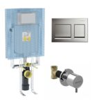Geberit Alpha Gömme Rezervuar 3'lü Seti - Parlak Krom - Geberit-Set-005 - Geberit Kampanyalı Ürünler, VİTRİFİYE, Gömme Rezervuarlar