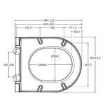 Isvea Duroplast Klozet Kapağı / F50 Yavaş Kapanan Tak-Çıkar Slim Beyaz - 40KF0200I-S - Klozet Kapağı - 1
