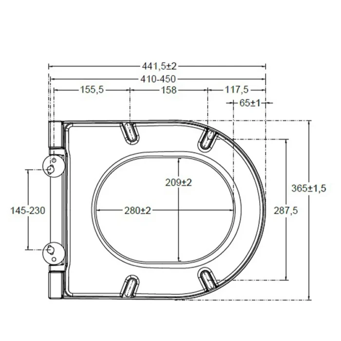 Isvea Duroplast Klozet Kapağı / F50 Yavaş Kapanan Tak-Çıkar Slim Beyaz - 40KF0200I-S - Klozet Kapağı - 1