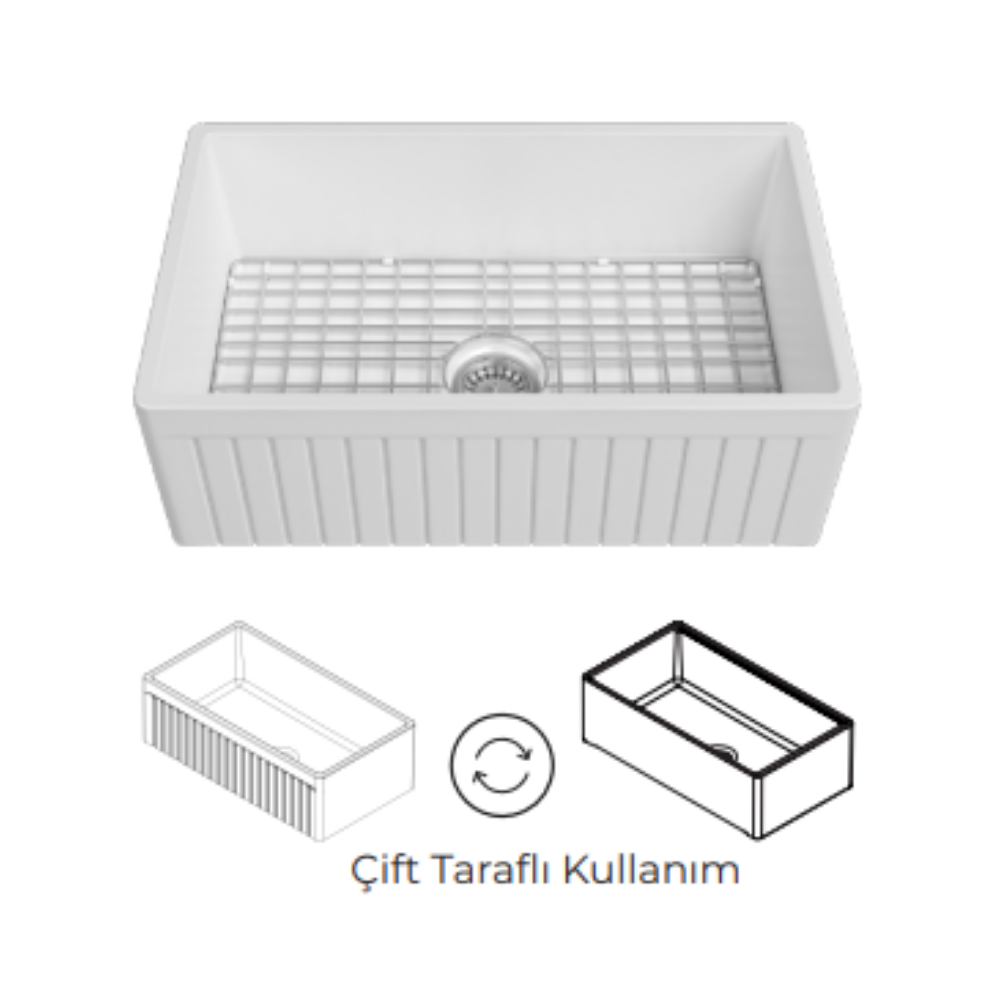 Isvea Ledro Mutfak Eviyesi 76 Cm Isvea Ledro Mutfak Eviyesi 76 Cm - 10FS80076 - Seramik Mutfak Eviyeleri