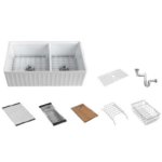 Isvea Ravena Çift Hazneli Mutfak Eviyesi 84 cm - 10RV81284 - Seramik Mutfak Eviyeleri - 1