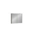 Isvea Trio Dolaplı Ayna, 80 cm, Led’li Retro Gümüş - 24TR2598080I - Banyo Dolapları