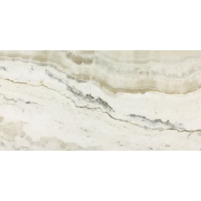 Kütahya Seramik 60x120 cm Onıks Beyaz Rektifiye Parlak Nano