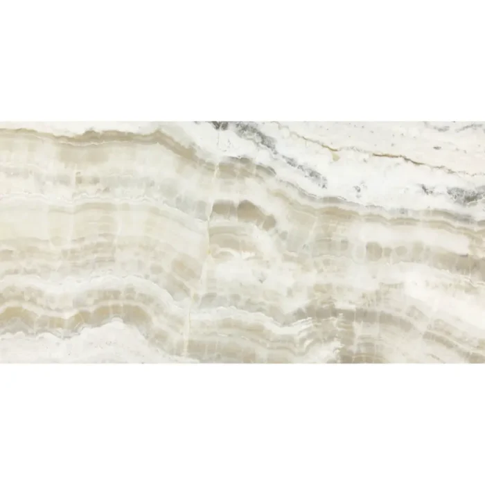 Kütahya Seramik 60x120 cm Onıks Beyaz Rektifiye Parlak Nano