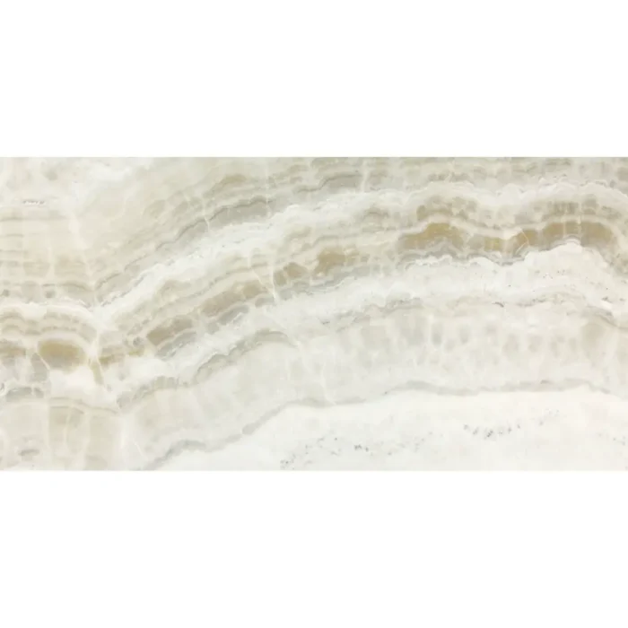 Kütahya Seramik 60x120 cm Onıks Beyaz Rektifiye Parlak Nano