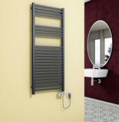 Radiva Barbados Elektrikli Havlupan 600 Watt 500x1200 Antrasit (Thesis Termostat) - 1BAR05001200B2TE2060 - Elektrikli Havlupan