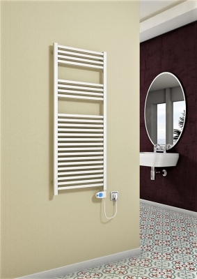 Radiva Barbados Elektrikli Havlupan 600 Watt 500x1200 Beyaz (Musa Termostat) - 1BAR05001200B1PE3060 - Elektrikli Havlupan