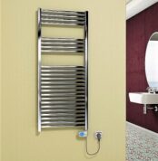 Radiva Barbados Elektrikli Havlupan 600 Watt 500x1200 Krom (Musa Termostat) - 1BAR05001200K1PE3060 - Elektrikli Havlupan